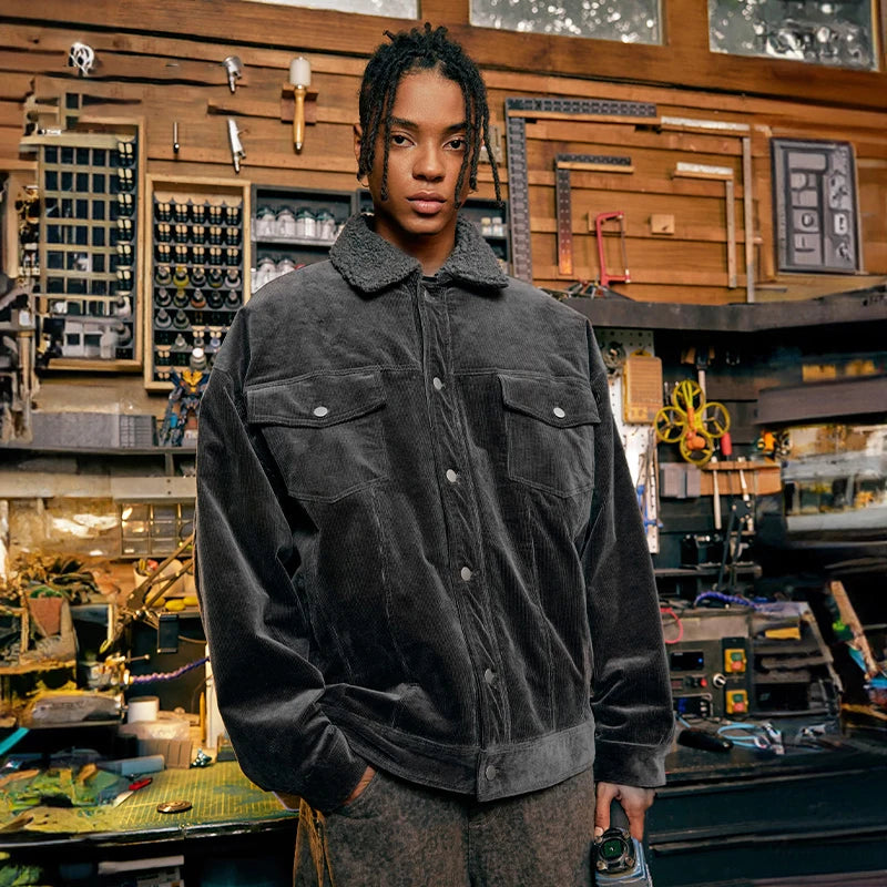 Y2K Lapel Corduroy Jacket