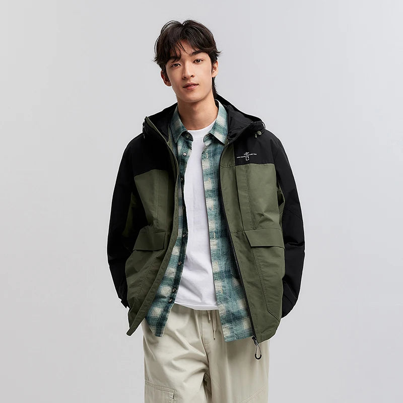 Y2K Layered Windbreaker Jacket