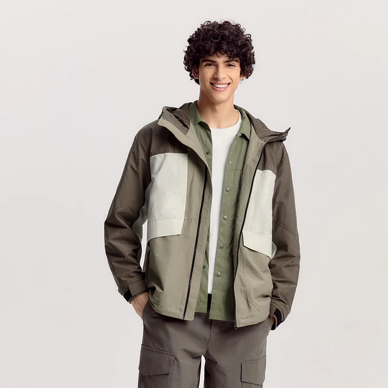 Y2K Layered Windbreaker Jacket