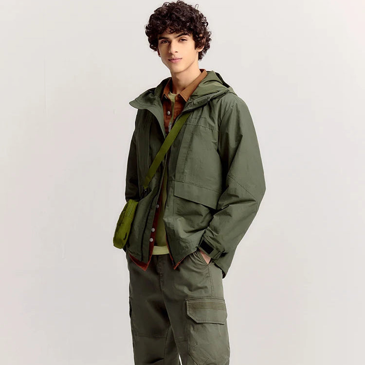 Y2K Layered Windbreaker Jacket