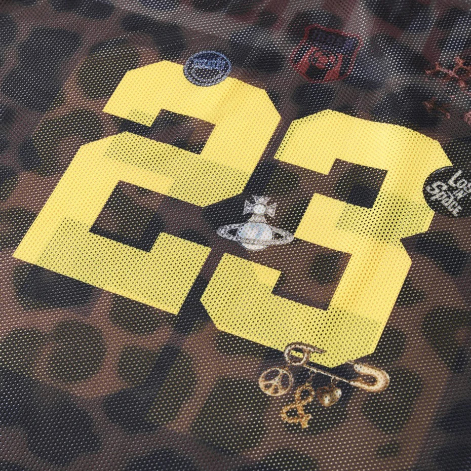 Y2K Leopard Print Mesh Jersey
