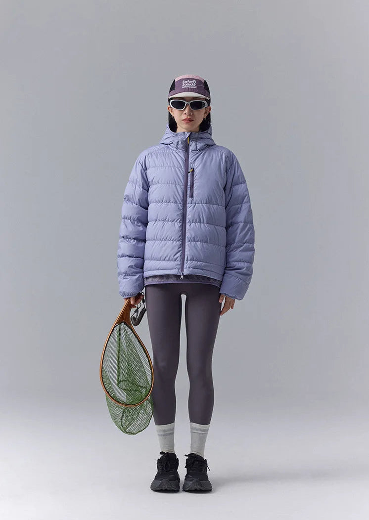Y2K Lightweight Hooded Parka Lightly Padded Puffer Jacket Coat