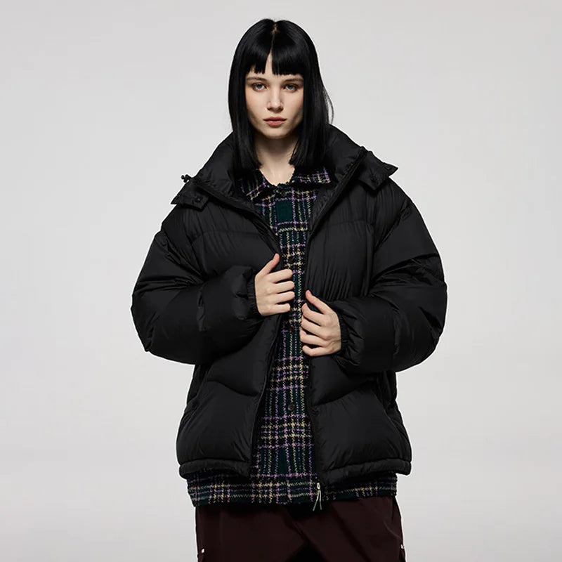 Y2K Lightweight Hooded Puffer Jacket Coat