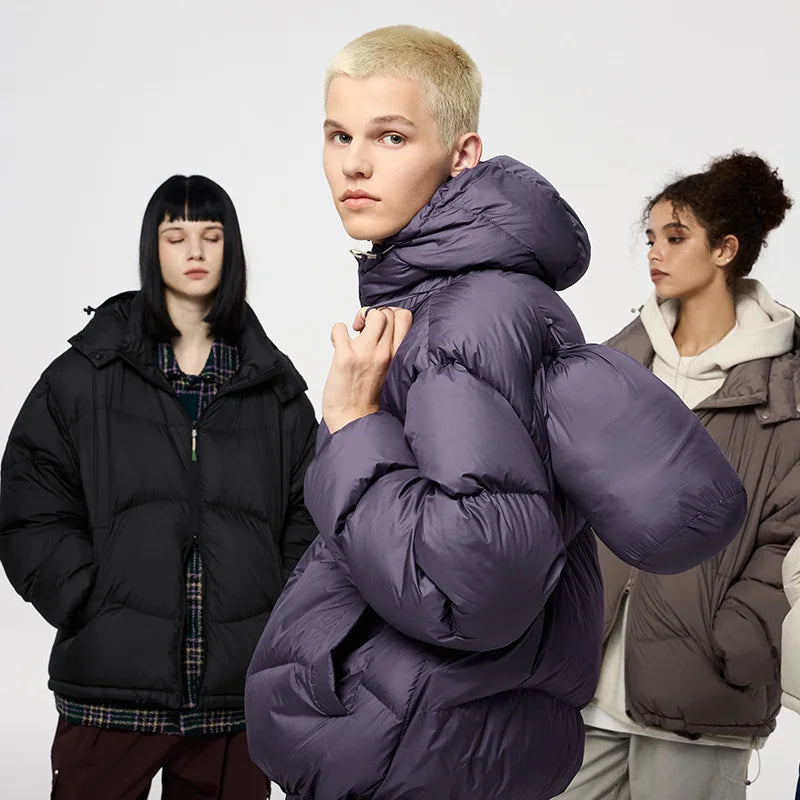 Y2K Lightweight Hooded Puffer Jacket Coat