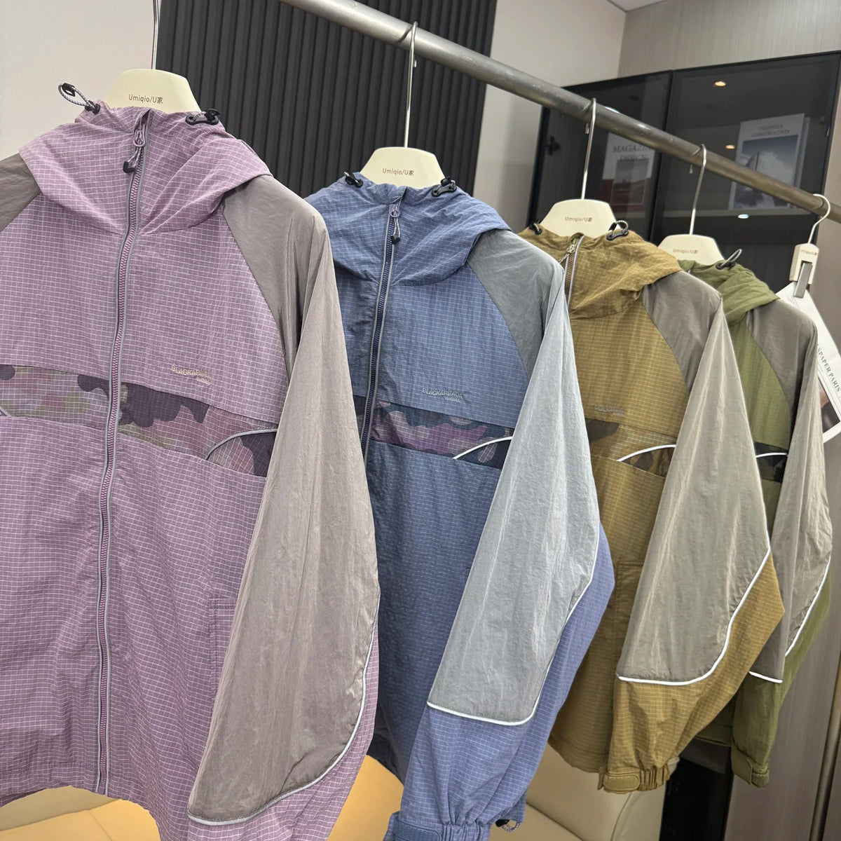Y2K Lightweight Waterproof Reflective Strip Cargo Jacket Coat