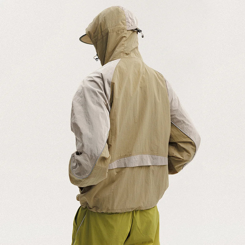Y2K Lightweight Waterproof Reflective Strip Cargo Jacket Coat