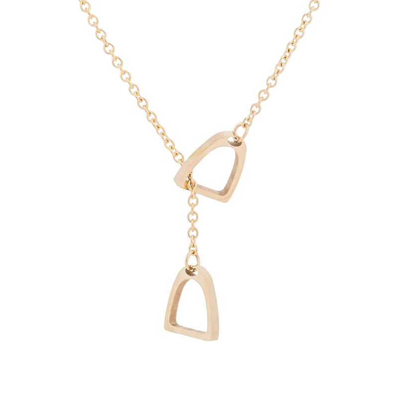 Y2K Lucky Horseshoe Overlap Pendant Necklace
