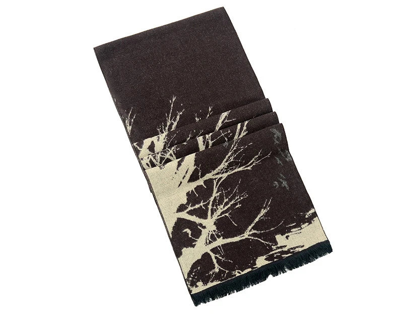 Y2K Mens Abstract "Tree Symbiote" Knitted Scarf