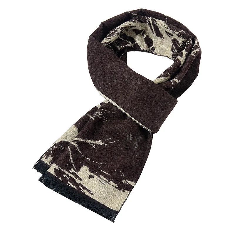 Y2K Mens Abstract "Tree Symbiote" Knitted Scarf
