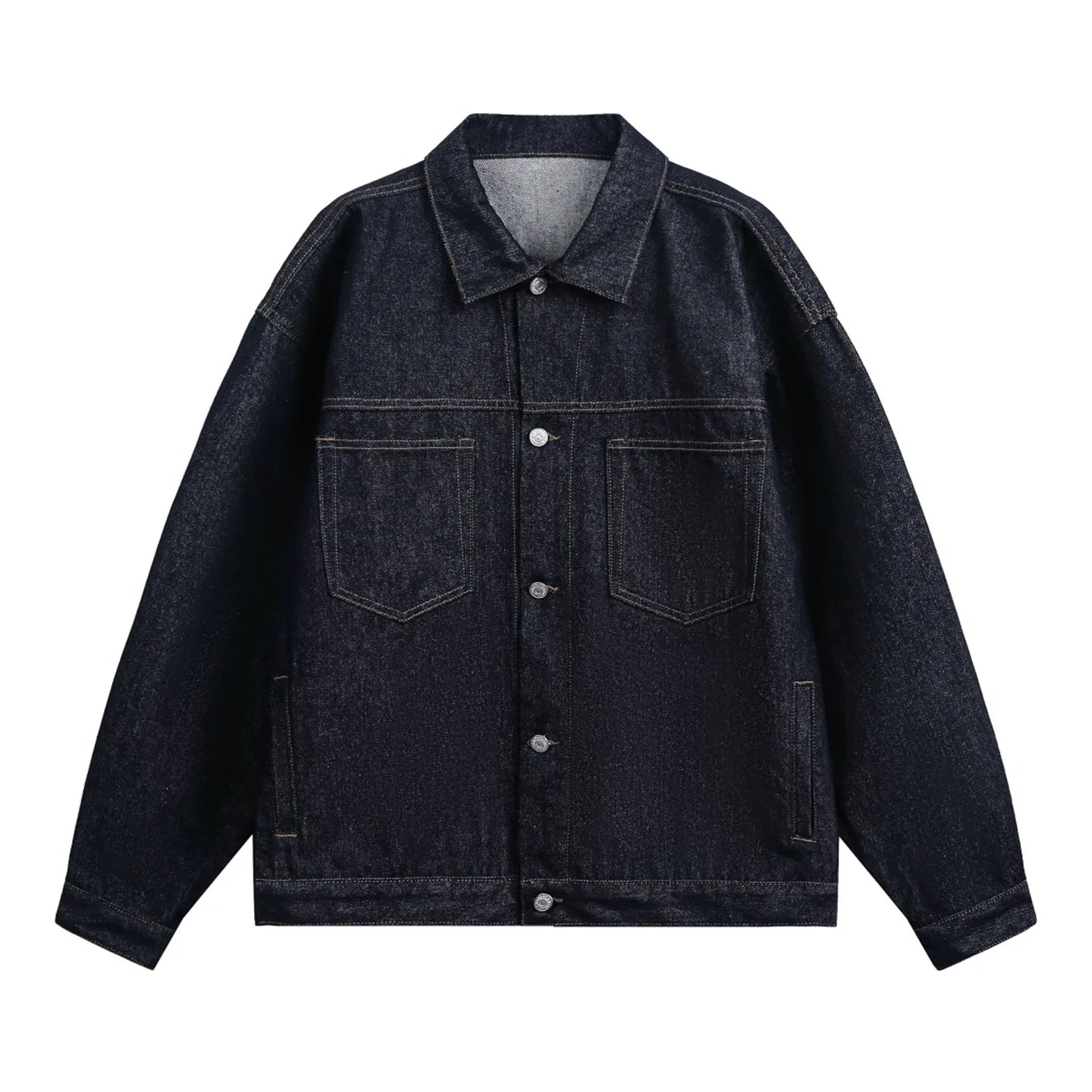 Y2K Mens Contrast Stitching Denim Workwear Jacket
