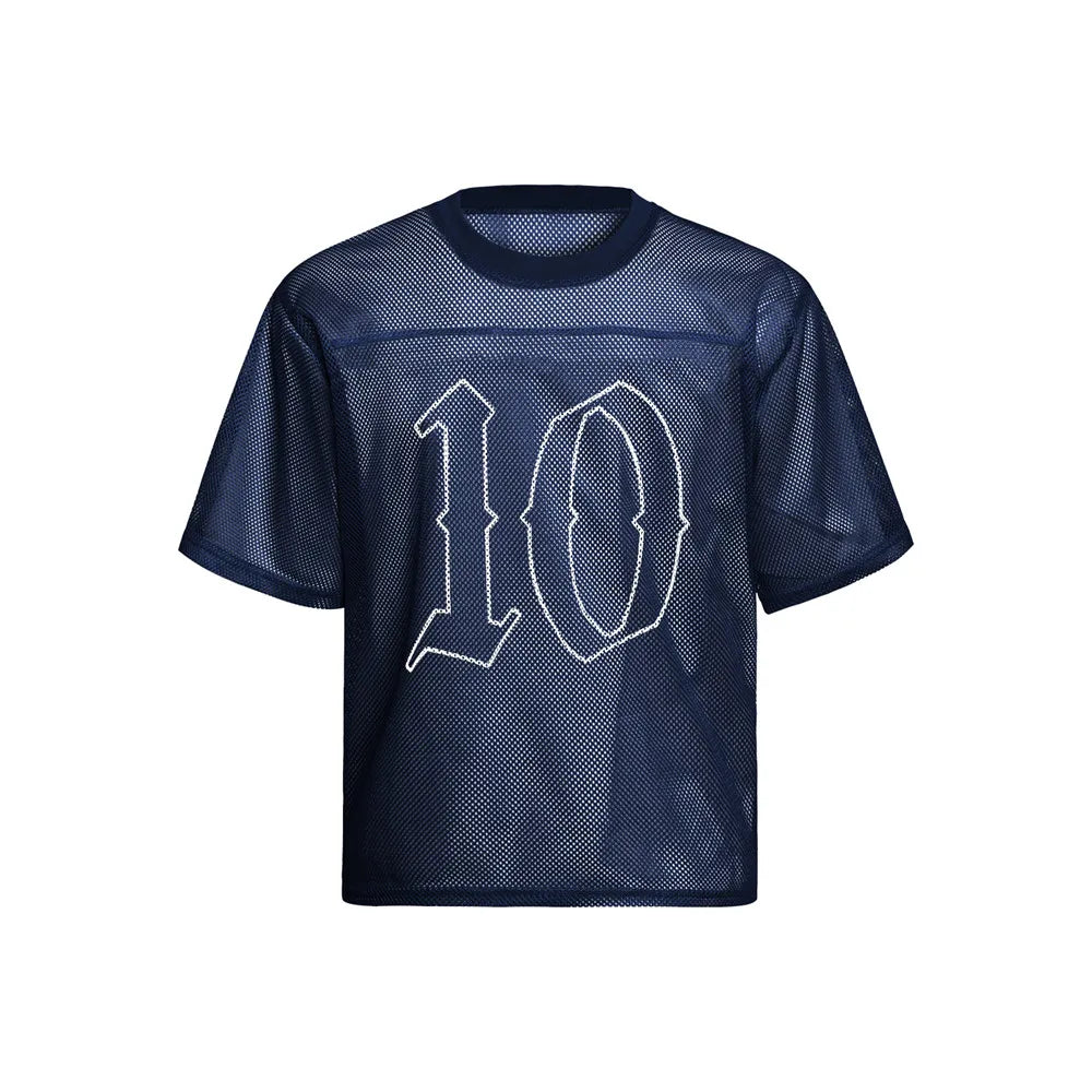 Y2K Mesh Short Sleeve Football Jersey