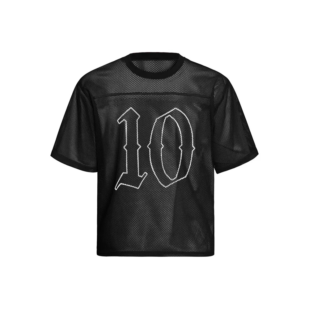 Y2K Mesh Short Sleeve Football Jersey