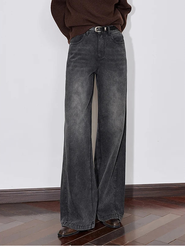 Y2K Mid Waist Straight Boyfriend Fit Denim Jeans