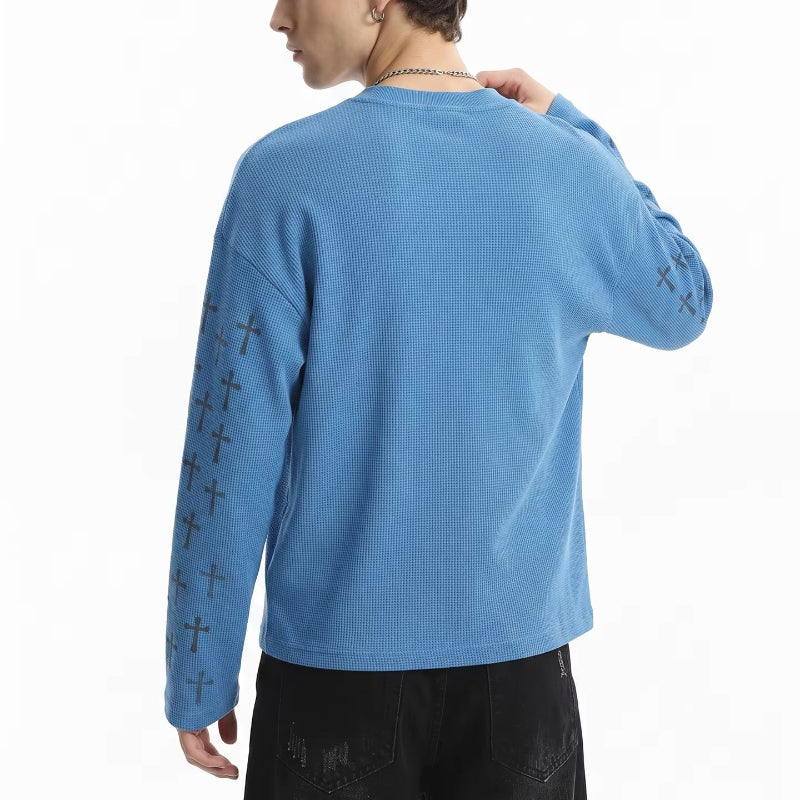 Y2K Minimal Memory Graphic Long  Sleeve Top