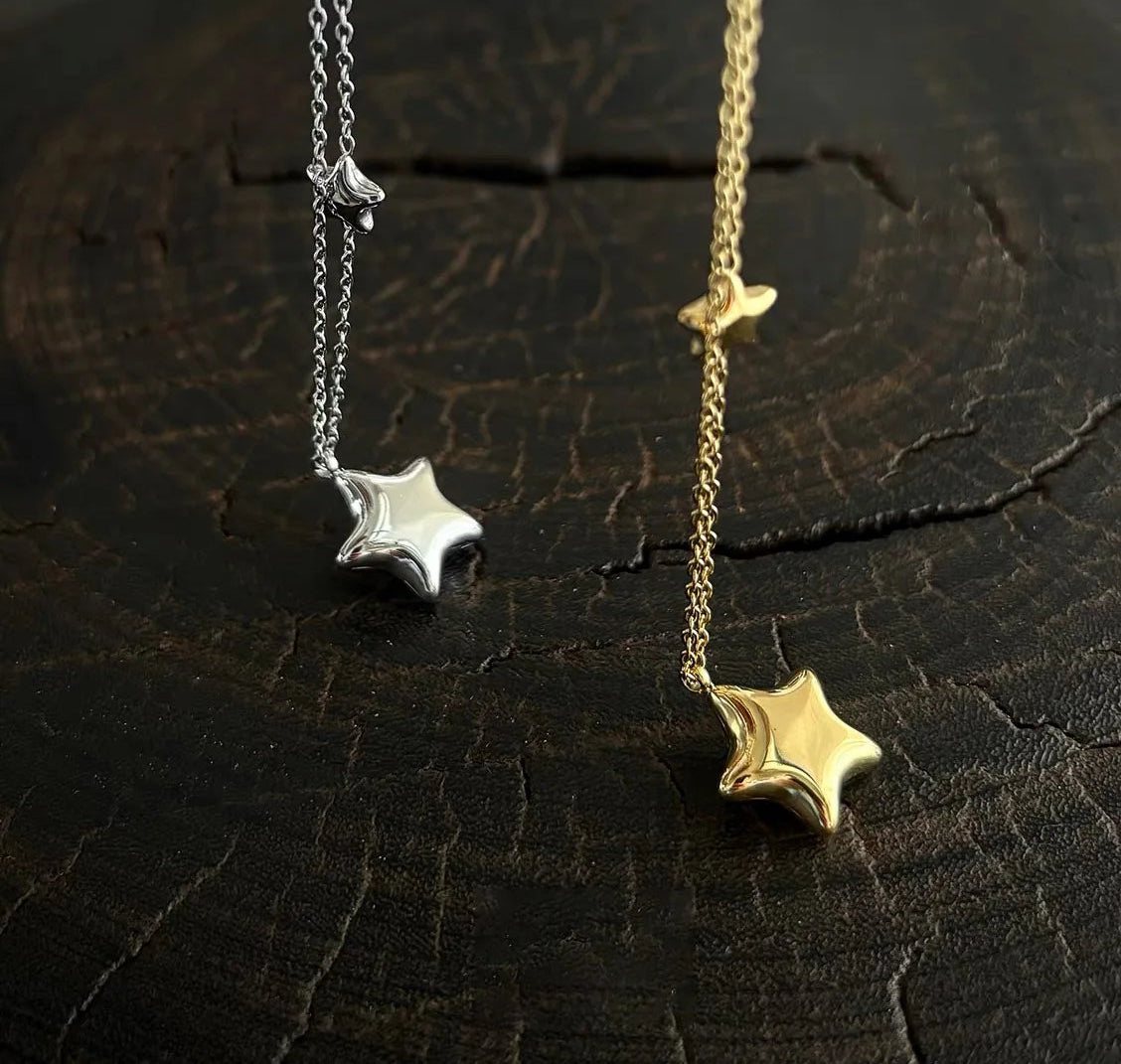 Y2K Minimalist 3D Star Pendant