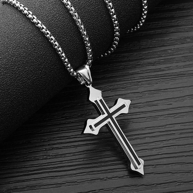 Y2K Minimalist Cross Pendant Necklace
