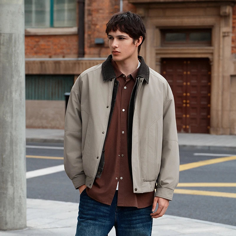 Y2K Mock Two-Piece Bomber Jacket