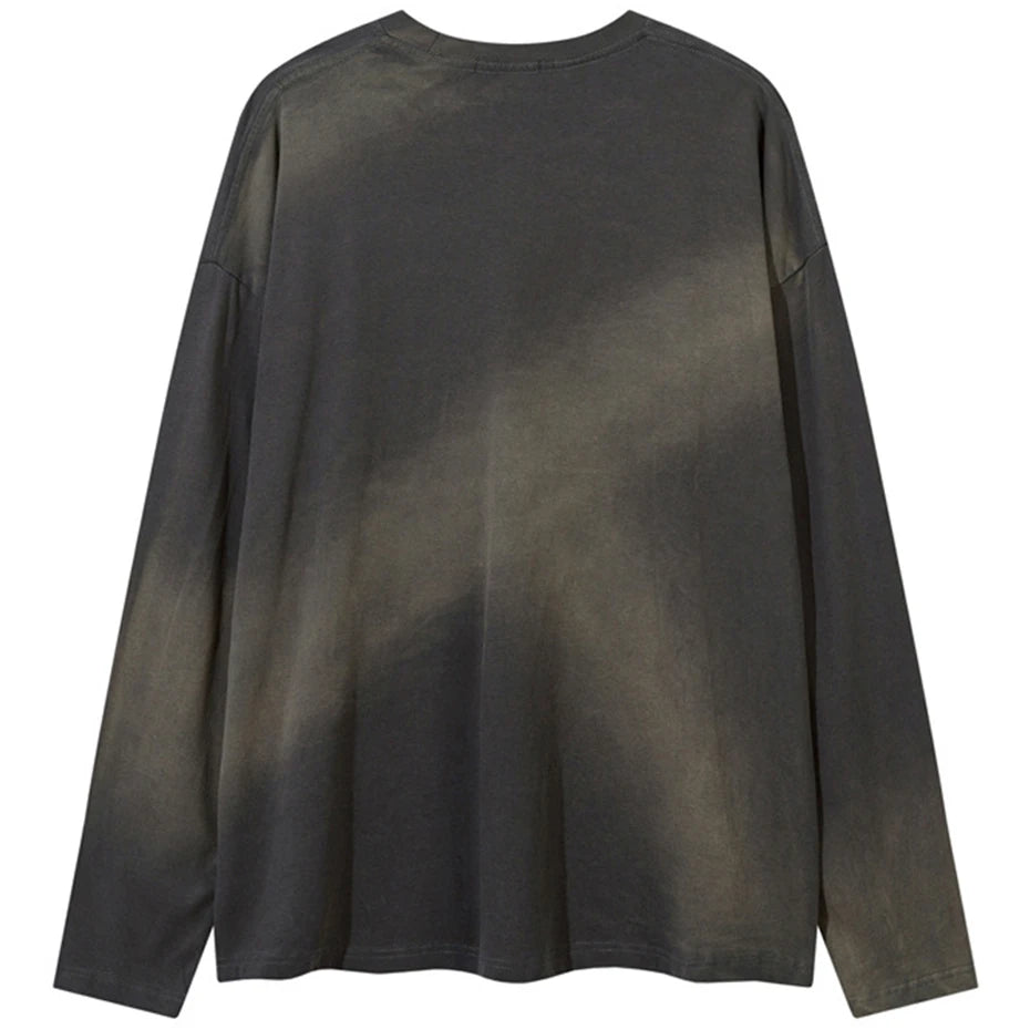 Y2K Morphed Graphic Long Sleeve Top