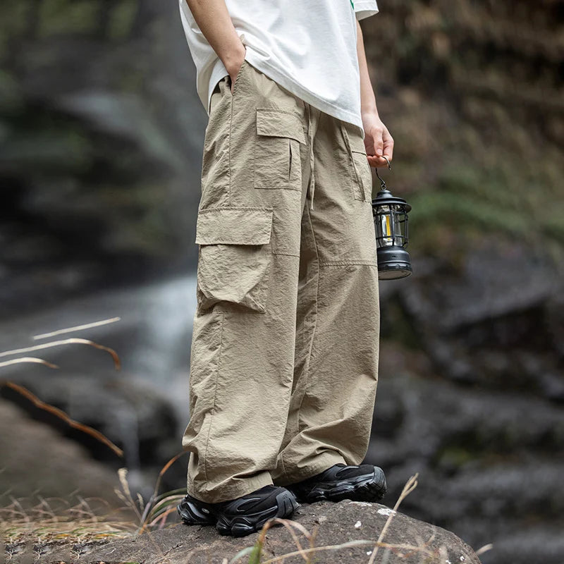 Y2K Multi Pocket Parachute Cargo Trousers