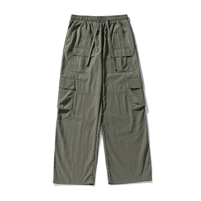 Y2K Multi Pocket Parachute Cargo Trousers