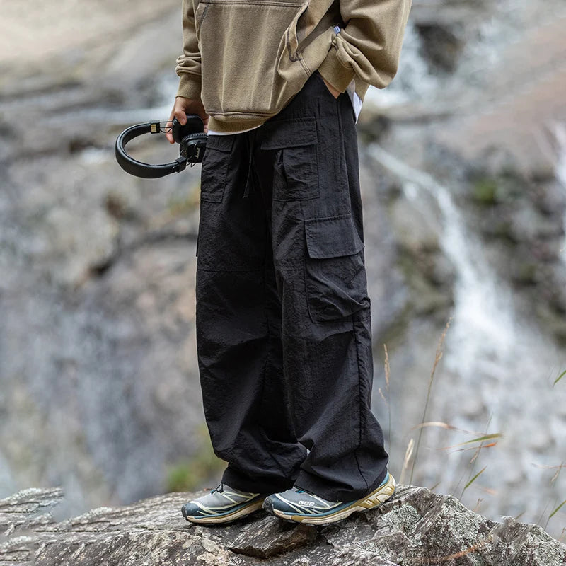 Y2K Multi Pocket Parachute Cargo Trousers