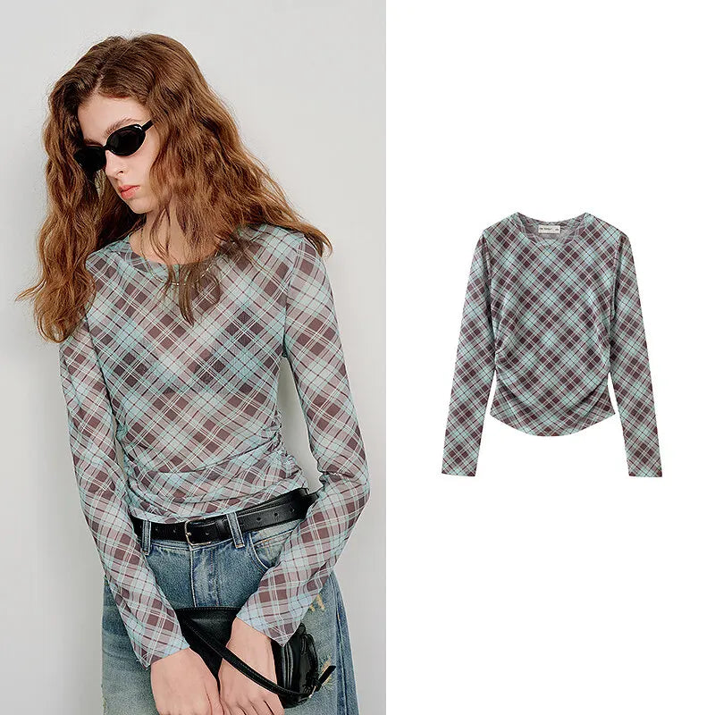 Y2K Multi Sheer Long Sleeve Mesh Top