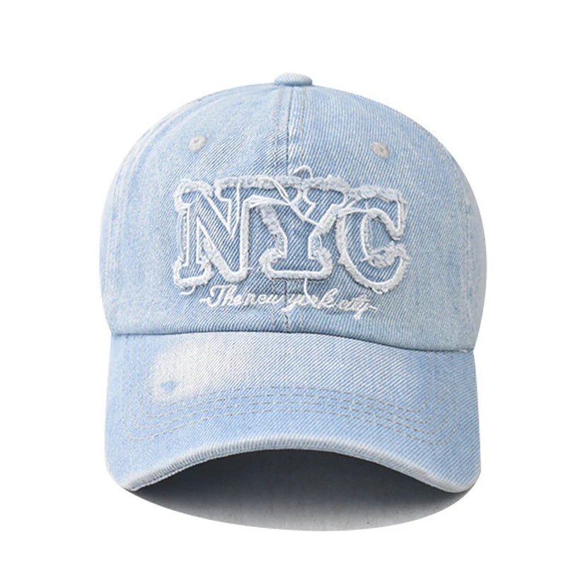 Y2K NYC Letter Embroidered Baseball Cao