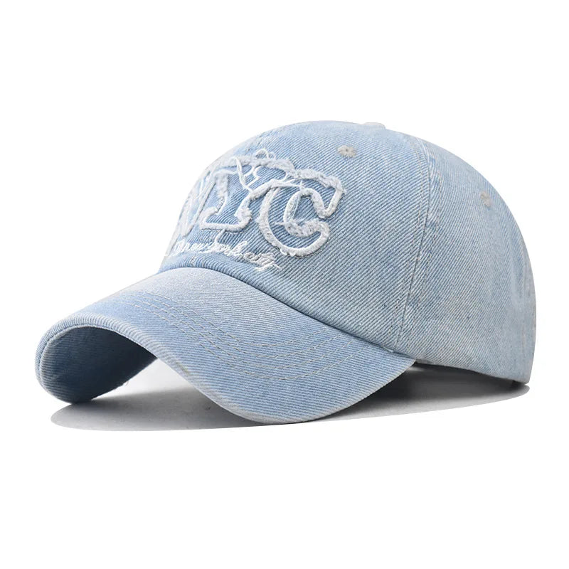 Y2K NYC Letter Embroidered Baseball Cao