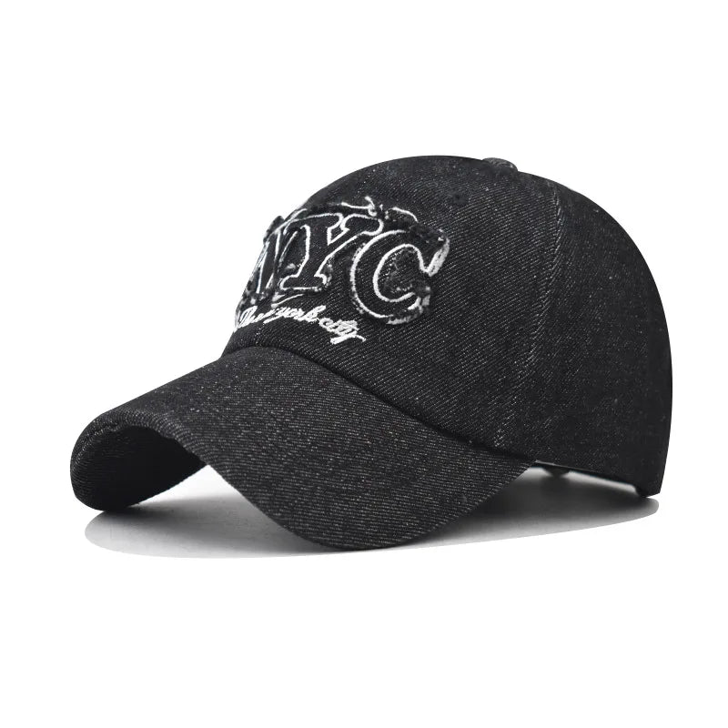 Y2K NYC Letter Embroidered Baseball Cao