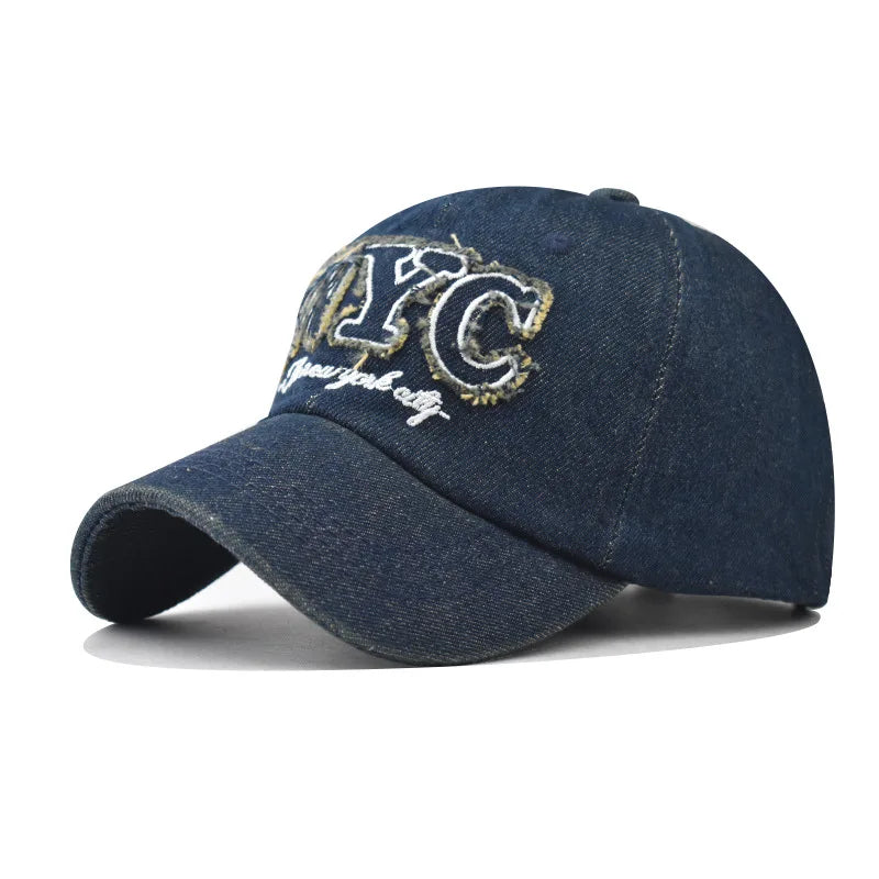 Y2K NYC Letter Embroidered Baseball Cao