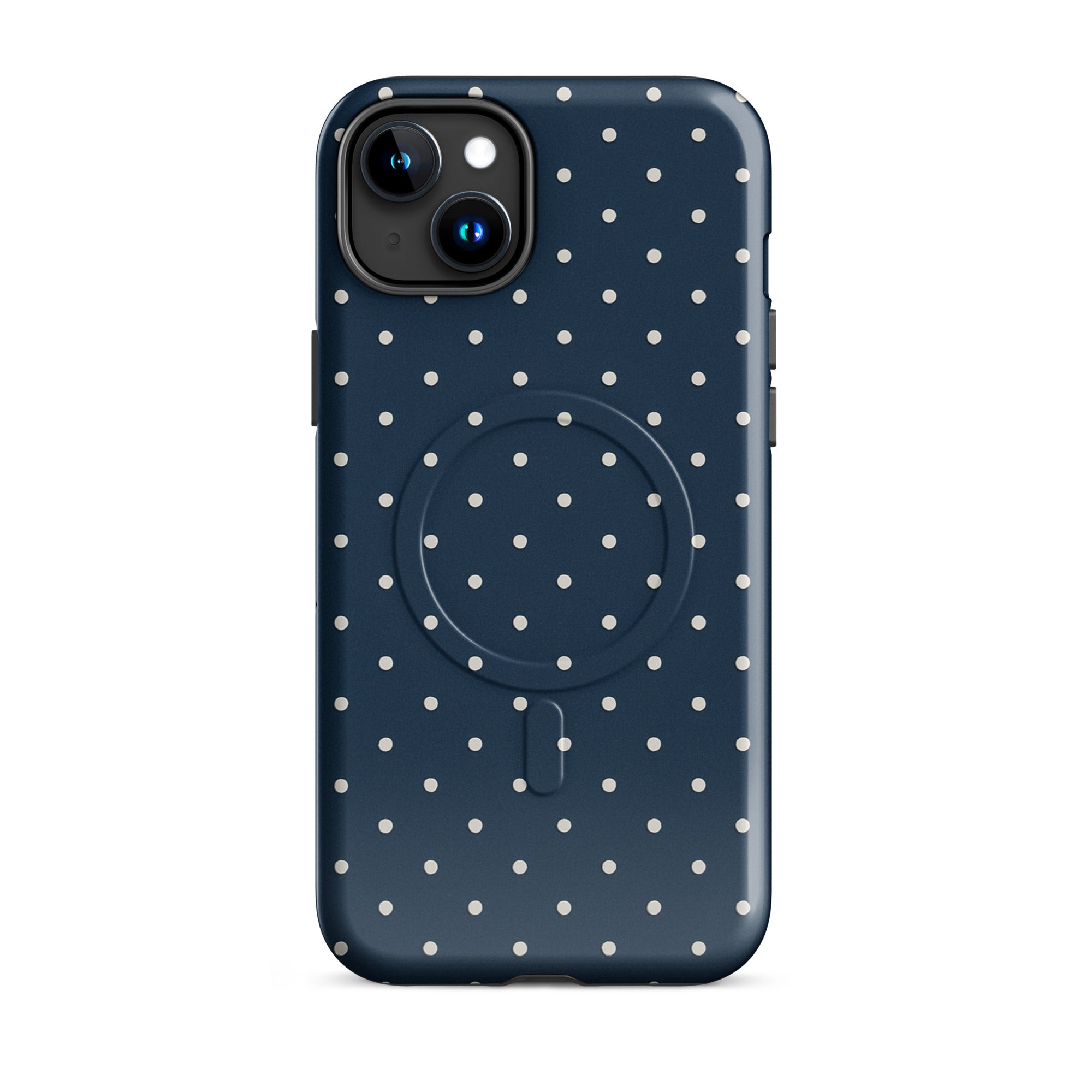 Y2K Navy Polka Dot MagSafe Case