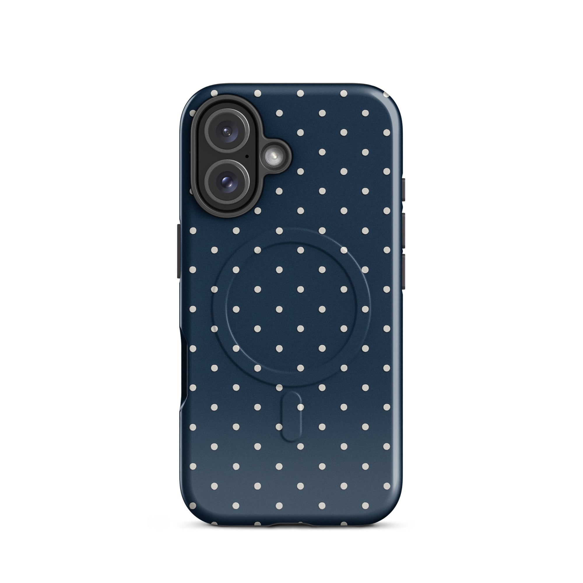 Y2K Navy Polka Dot MagSafe Case