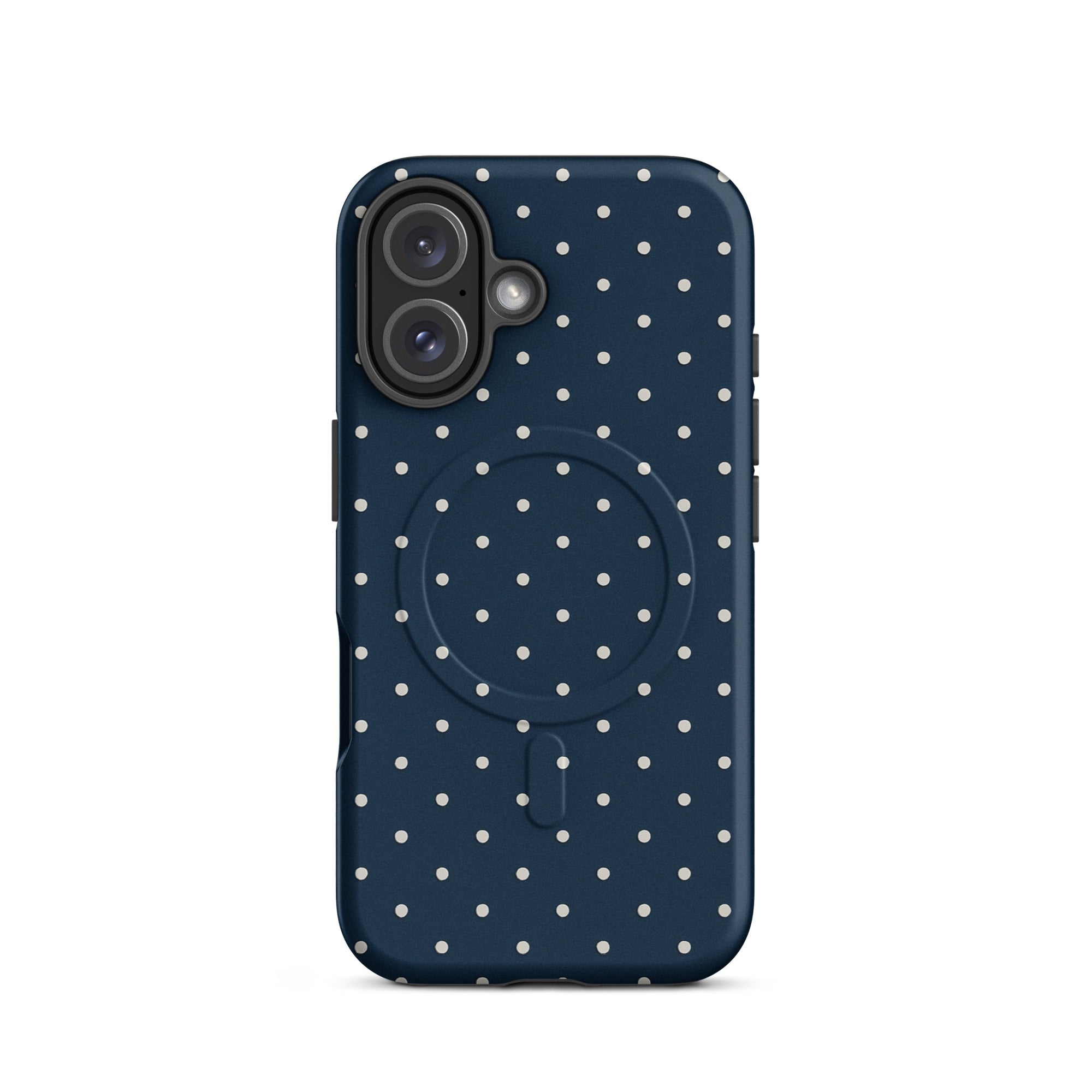 Y2K Navy Polka Dot MagSafe Case