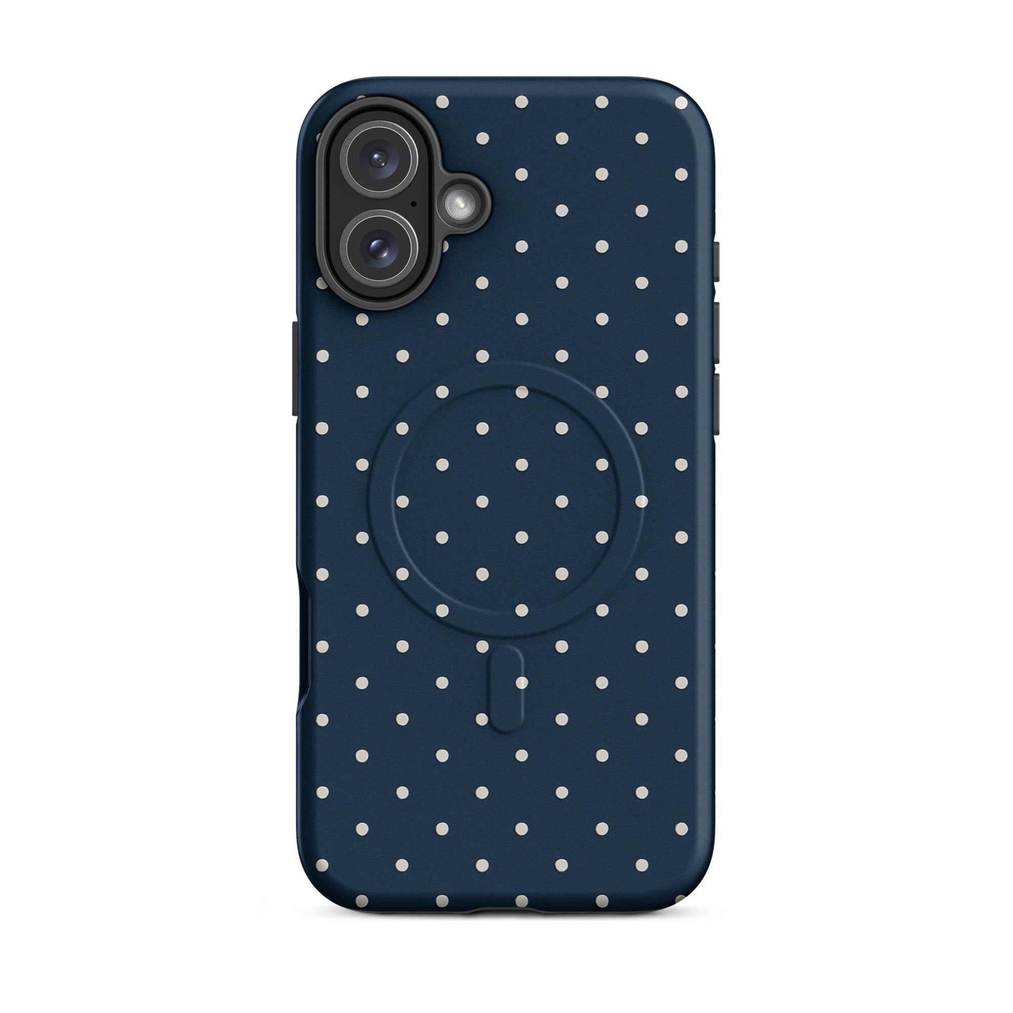 Y2K Navy Polka Dot MagSafe Case