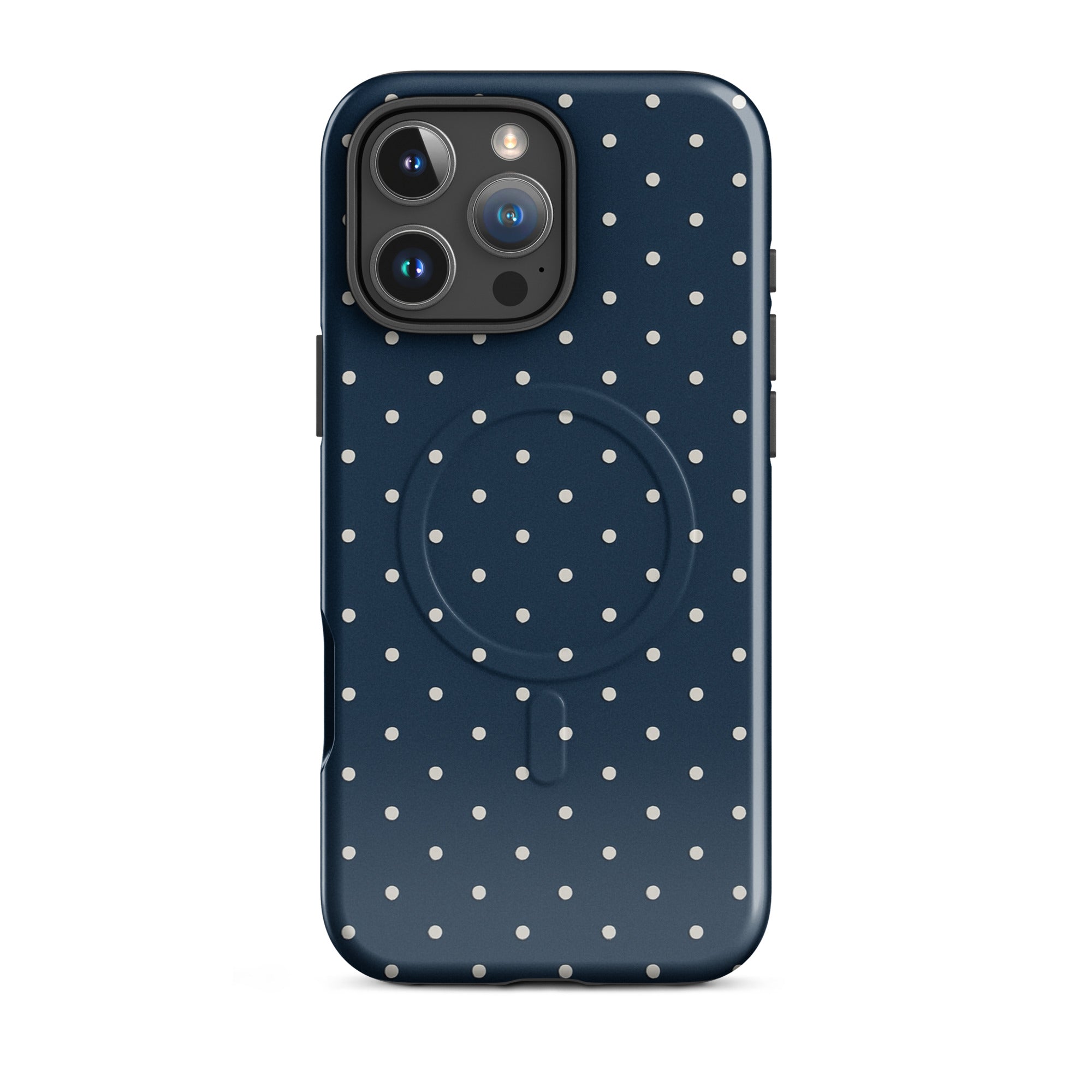 Y2K Navy Polka Dot MagSafe Case