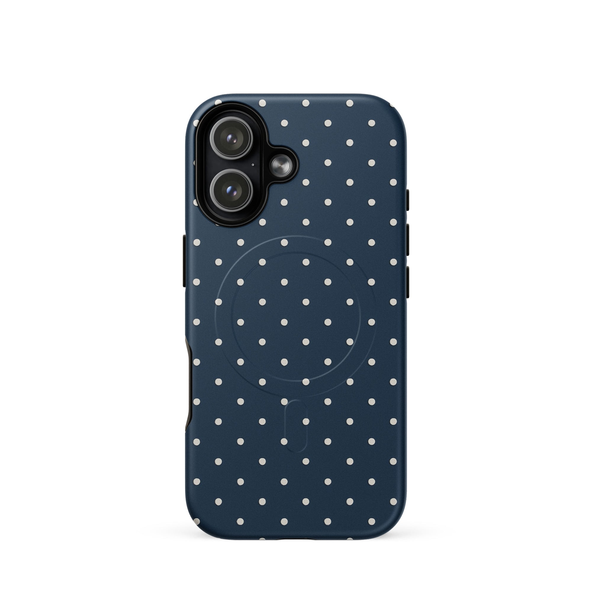 Y2K Navy Polka Dot MagSafe Case