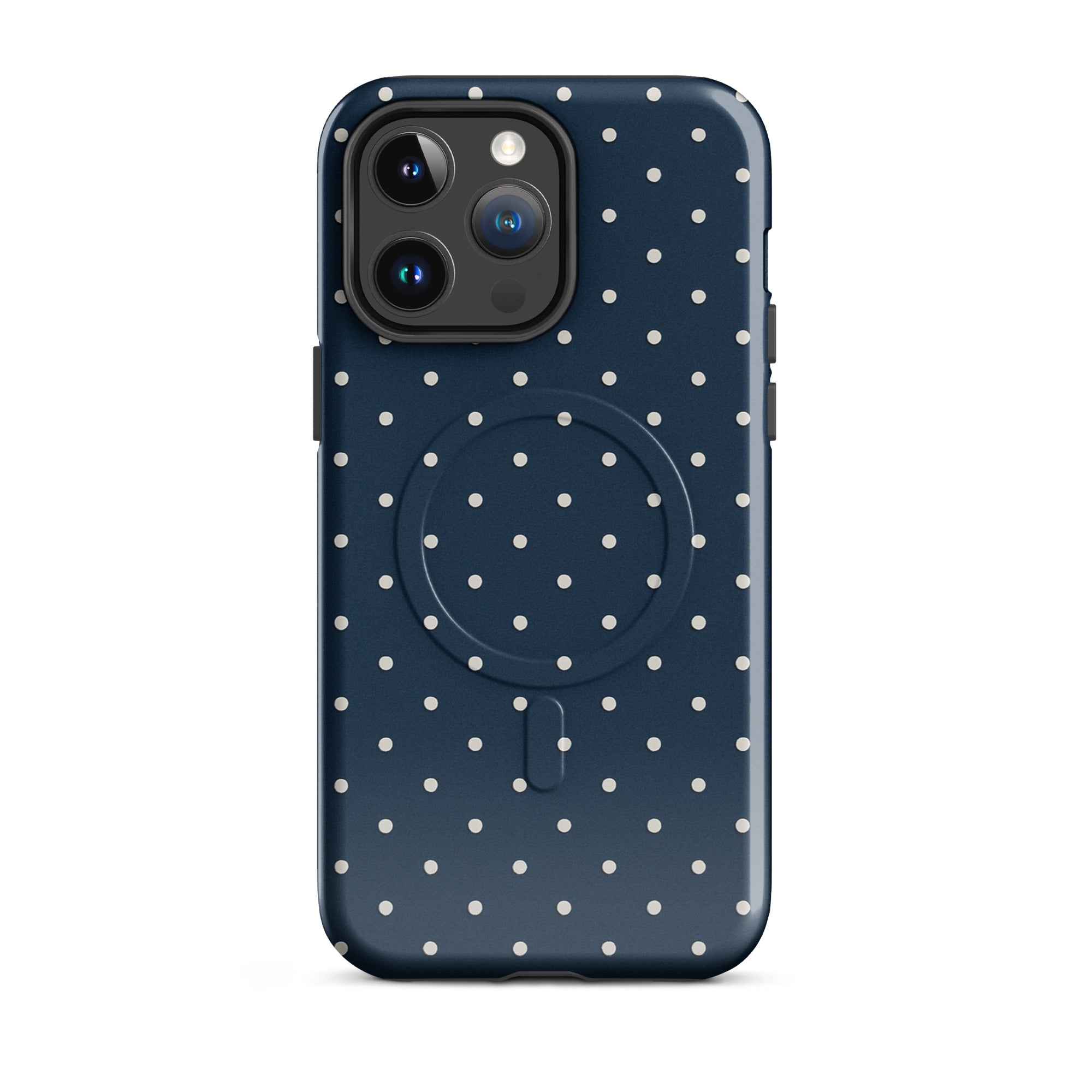 Y2K Navy Polka Dot MagSafe Case
