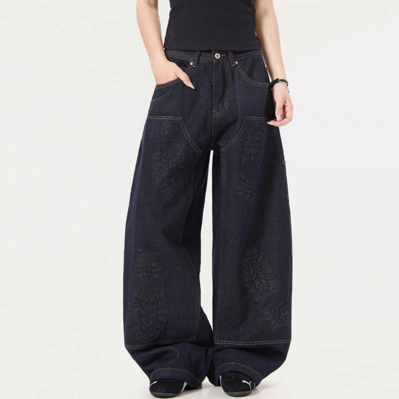 Y2K Niche Design Mens Denim Jeans
