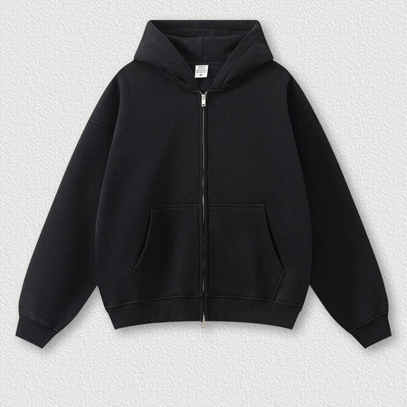 Y2K Origin 345gsm Boxy Fit Zip Up Hoodie