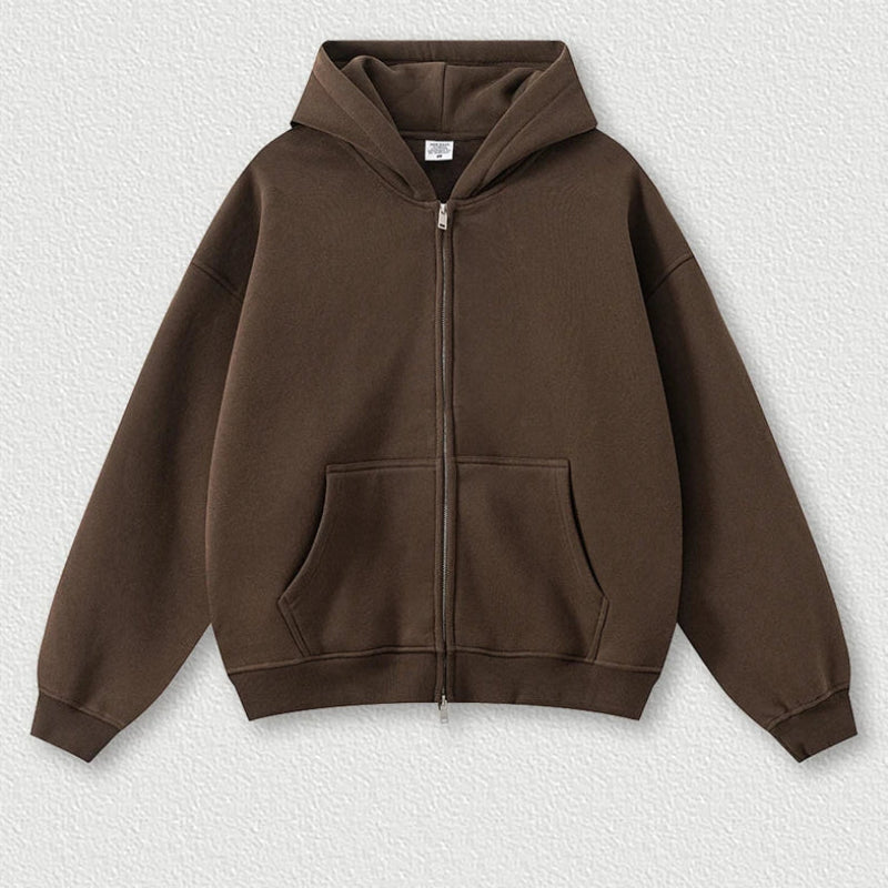 Y2K Origin 345gsm Boxy Fit Zip Up Hoodie
