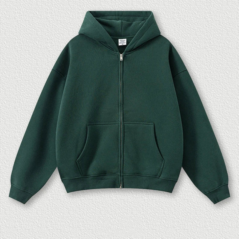 Y2K Origin 345gsm Boxy Fit Zip Up Hoodie