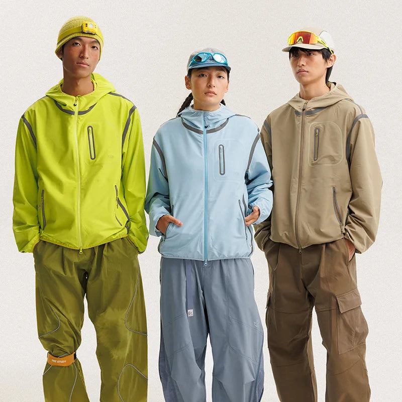 Y2K Outdoor Shell Lightweight Reflective Windbreaker Jacket