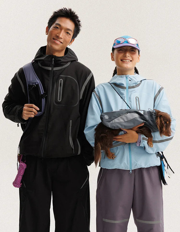 Y2K Outdoor Shell Lightweight Reflective Windbreaker Jacket