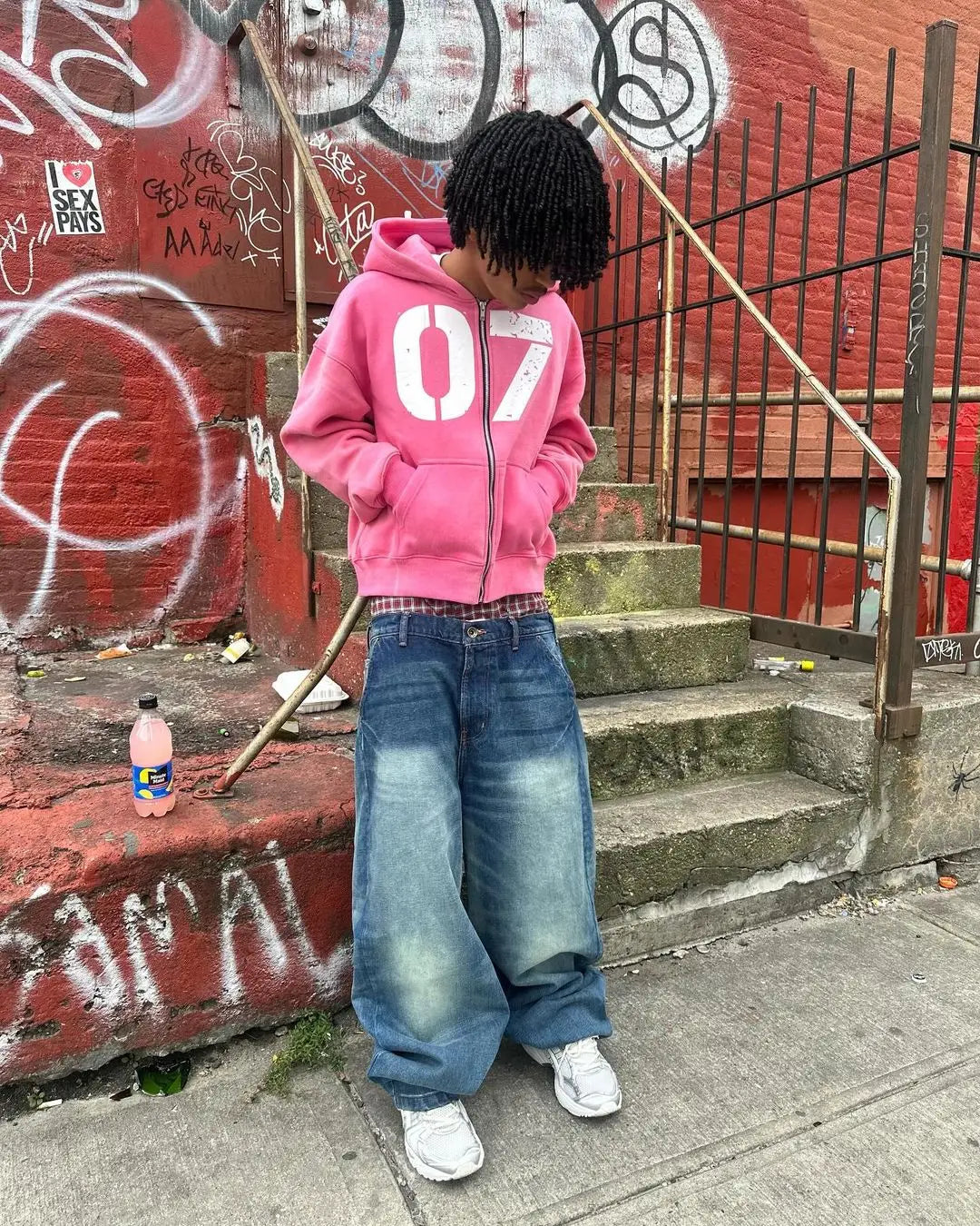 Y2K Oversized 07 Zip Up Hoodie