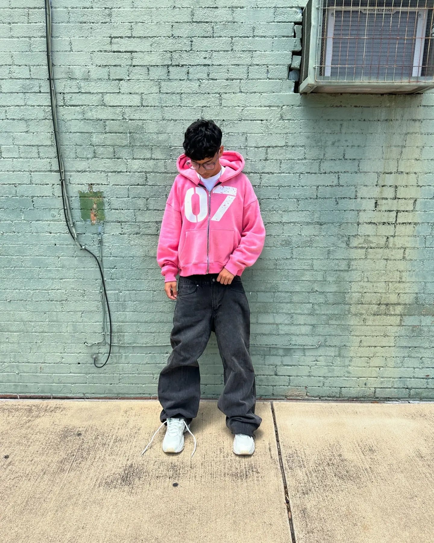 Y2K Oversized 07 Zip Up Hoodie