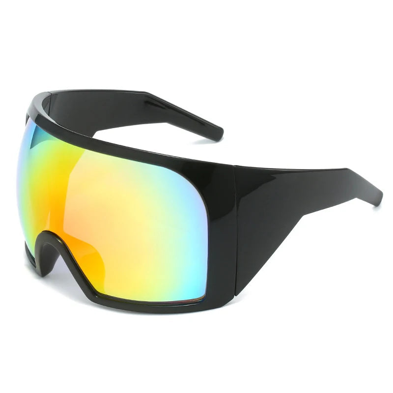 Y2K Oversized Shield Futuristic Sunglasses
