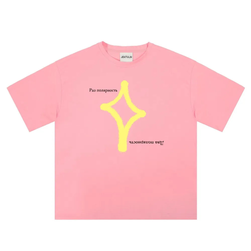 Y2K Oversized Star Graphic T Shirt