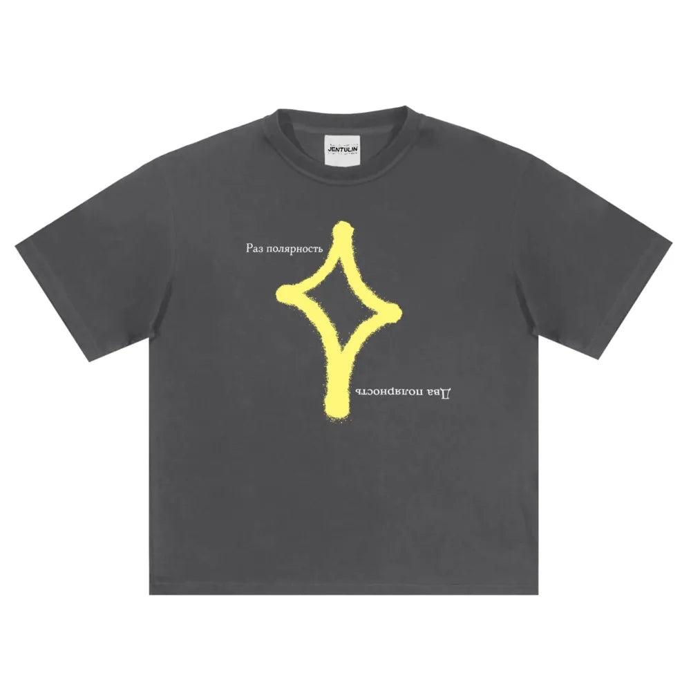 Y2K Oversized Star Graphic T Shirt