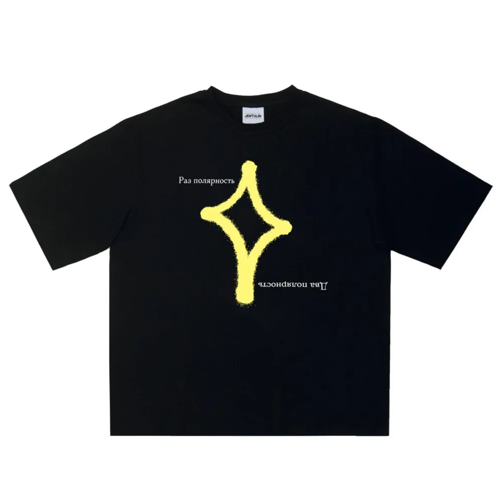 Y2K Oversized Star Graphic T Shirt