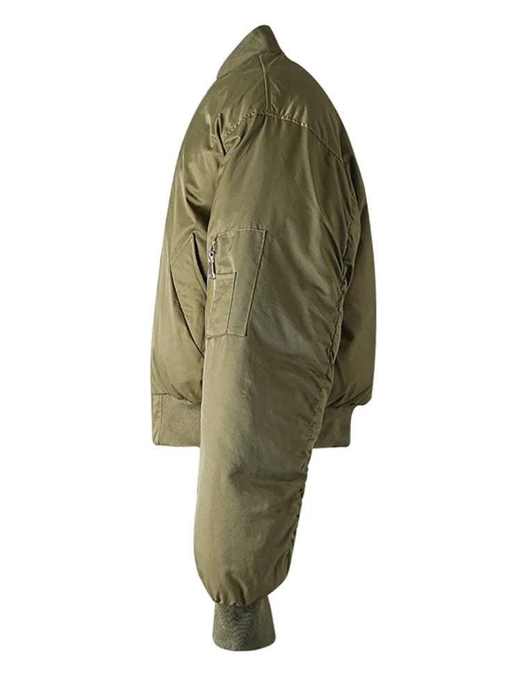 Y2K Padded Bomber Jacket Coat